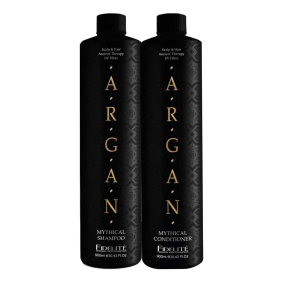 Shampoo Y Acondicionador Con Aceite de Argan x 900ml Tratamiento Anti Frizz Nutricion - Fidelite