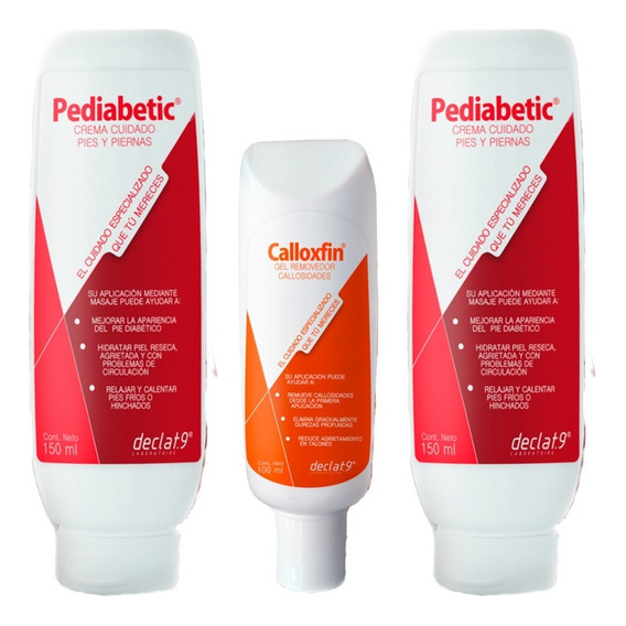 Kit De 2 Pediabetic + 1 Calloxfin Gel Para Callosidades