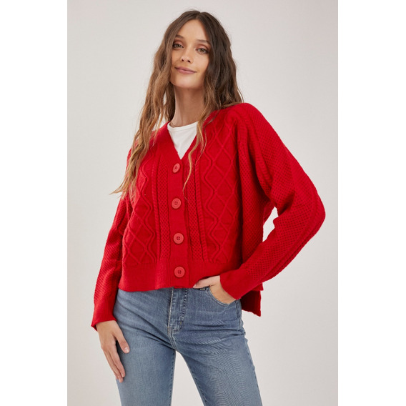 Cardigan Tejido Trenzado Rimmel