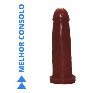 Pênis Borracha 14cm 4cm Pinto Consolo Prótese Marrom Aquiles