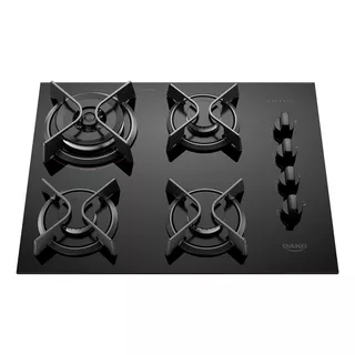 Cooktop 4 Bocas A Gás Dako Supreme Tripla Chama Preto Bivolt