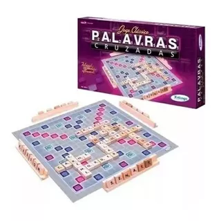 Jogo Palavras Cruzadas Xalingo - Peças Em Madeira