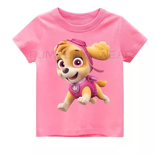 Remera Paw Patrol Marshall Skye Nena Nene Infantil Algodón