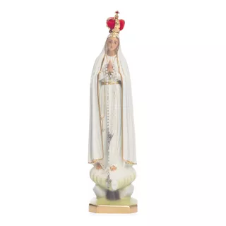 Nossa Senhora De Fátima 28cm - Resina Portuguesa C/ Coroa 