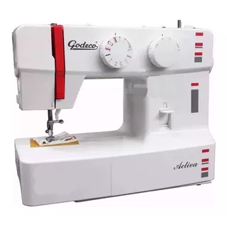 Maquina De Coser Godeco Activa 9 Diseños Recta Color Blanco