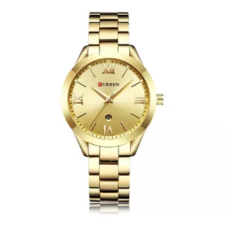 Reloj Curren 9007 Gold Impermeable Para Mujer