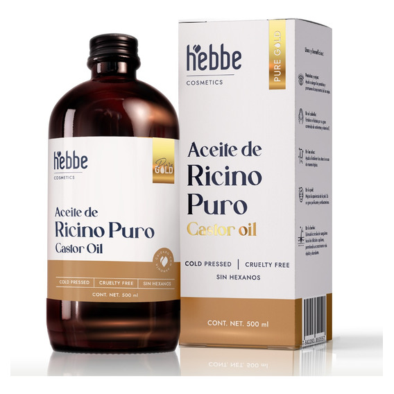 Aceite De Ricino Puro Y Orgánico (prensado En Frío) 500 G 