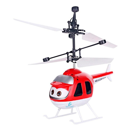 Juguete De Helicóptero Con Sensor Recargable Color Rojo