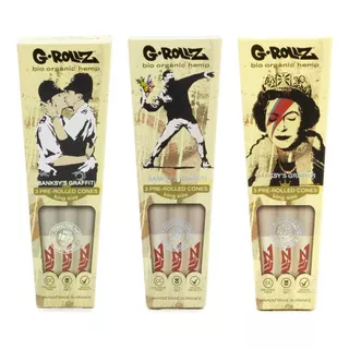 Kit 3 Packs Com 3 Cones Cada King Size Bio Grollz Banksy