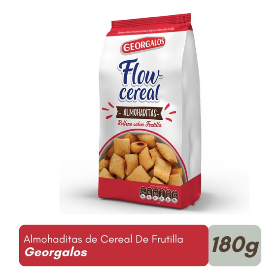 Almohaditas De Cereal Sabor Frutilla X 180g