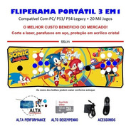 Fliperama Portátil Slim 3 Em 1 - Sonic Mania