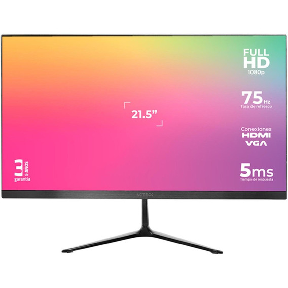 Monitor 21.5 Acteck 5ms 75hz Full Hd Led Vga Hdmi Ac-933858