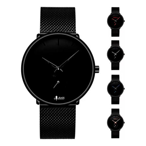 Reloj Crrju Hombre Diseño Ejecutivo Premium Color De La Correa Negra Con Negro