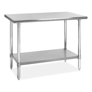 Mesa En Isla 100% Acero Inoxidable 95x45x90 Marca Ferrinox