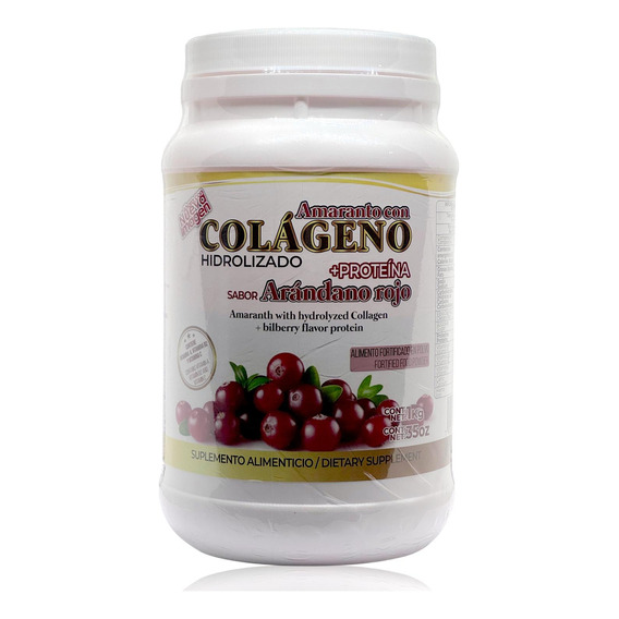 Colágeno Hidrolizado Amaranto Proteína 1 Kg Arándano Pretty 