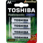 Pilha Recarregável Toshiba Aa 2600 Com 4 Und Rtu Original Nf