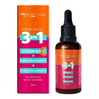 Serum Facial 3 En 1-vit C + Rosa Mosqueta + Hialurónico 30ml Tipo De Piel Todo Tipo De Piel