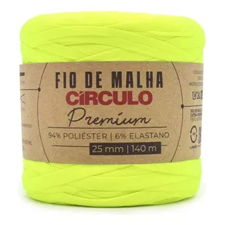 Fio De Malha Círculo Premium - Ideal Artesanato E Crochê Cor 780 - Amarelo Neon