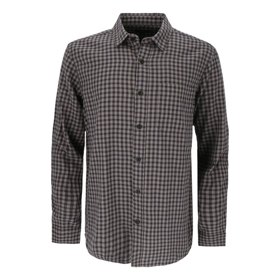 Camisa Manga Larga Barker Hombre Gris Oscuro