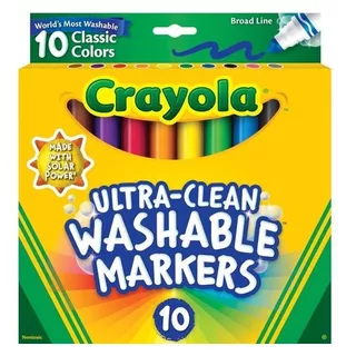 Kit 10 Crayola Canetinha Lavável Infantil Crianças Pequenas