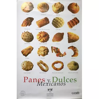 Panes Y Dulces Mexicanos. Póster Cartel. Vintage 1999