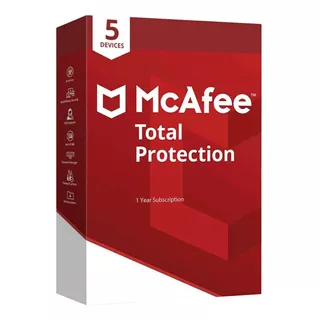Mcafee Total Protection 5 Dispositivos 1 Año Antivirus
