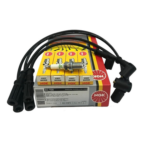 Juego De Cables Y Bujias Ngk Fiat Palio 1.4 8v Fire