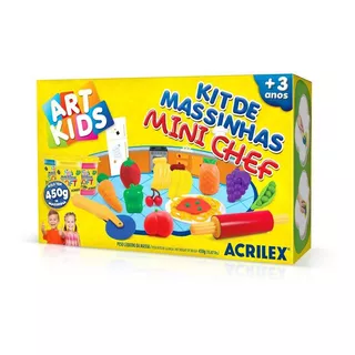 Kit Massinha De Modelar Art Kids Mini Chef 450g - Acrilex Cor Sortido