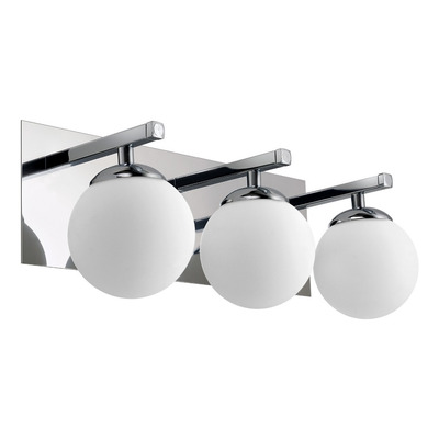 Aplique 1 Luz Elyn Cromo Globo Opal Apto Led G9 Deco