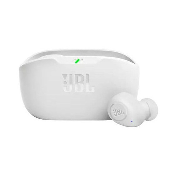 Audífonos in-ear inalámbricos JBL Wave Buds blanco con luz LED