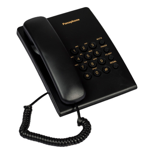 Telefono Fijo Función Redial Mesa o Pared Con Cable Suono Color Negro