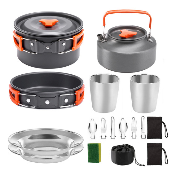 Utensilios De Cocina Para Camping Juego De Vajilla Portátil 