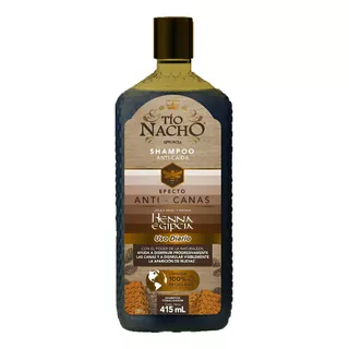  Shampoo Tío Nacho Efecto Anti-canas Henna Egipcia Con 415ml