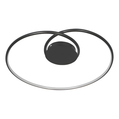 Plafon Led Moderno Negro Diseño L9945n 50cm Mks Luz Desing