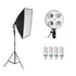 Kit De Iluminação Para Estúdio Com Softbox E 4 Lampadas
