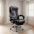 Silla De Escritorio Ergonómica Reclinable Premium De Cuero Negro Eco Cuero