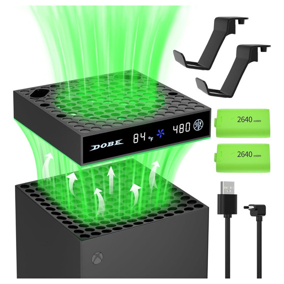Ventilador Para Xbox Series X/s Con Control Base Led Display