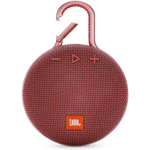 Bocina JBL Clip 3 portátil con bluetooth waterproof fiesta red 