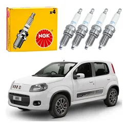  Jogo Velas Ignição Ngk Fiat Uno 1.4 2010 A 2016