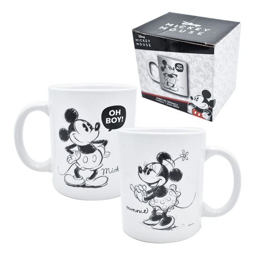 Taza Grande Cafe Disney Mickey Minnie 480ml Cerámica