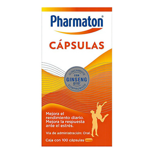 Pharmaton Multivitamínico Adulto, 100 Cápsulas De 40 Mg C/u Sabor Sin Sabor