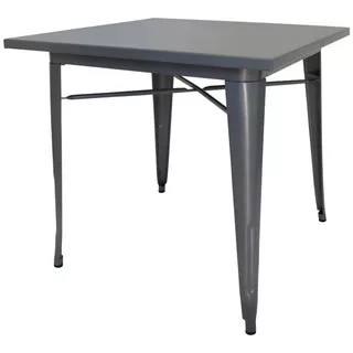 Mesa Tolix Metal Preta Fosca 80x80 - Vogel360