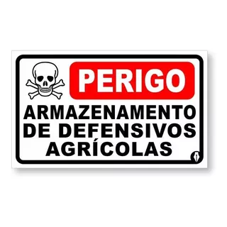 Placa Armazenamento Defensivos Agrícolas - P 25x15cm