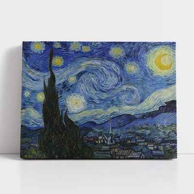 Lienzografía La Noche Estrellada  Vincent Van Gogh 91x46cm