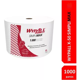 Pano De Limpeza Descartável Wypall X50 Jumbo Kimberly Clark Cor Branco