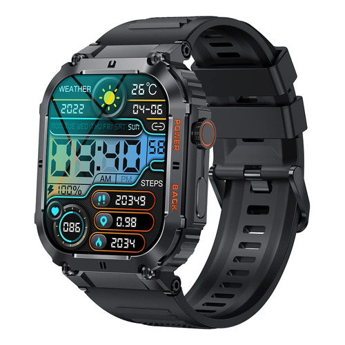 Amazpro Smart Watch For Men,1.96 Inches Hd Outdoor Tactical
