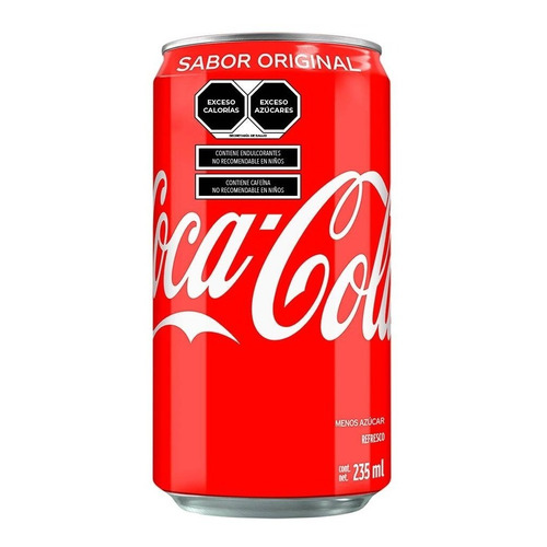 24 Pack Refresco Coca- Cola Sabor Original Mini Lata 235 Ml