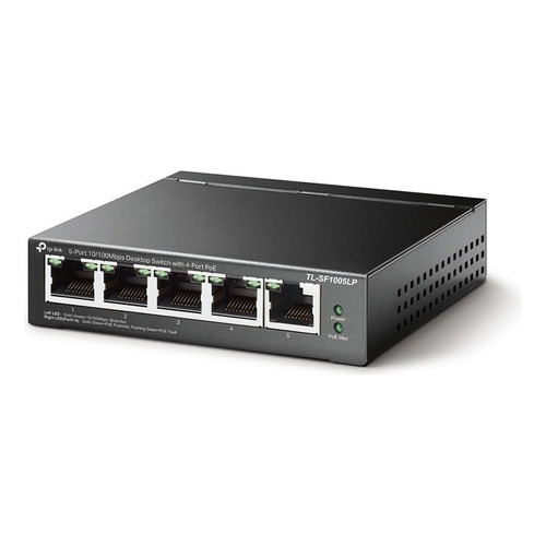 Switch Tp-link Tl-sf1005lp 5 Puertos 10/100 4 Poe Metálico