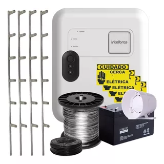 Kit Cerca Eletrica Intelbras 30 Metro Haste Ferro 6 Isolador