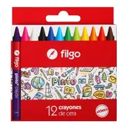 Crayon Crayones Ceras Filgo Pinto X 12 Colores Pack X16